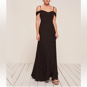 Reformation Poppy Dress Black Size 2